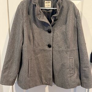 Old Navy Women's Charcoal Pea Coat